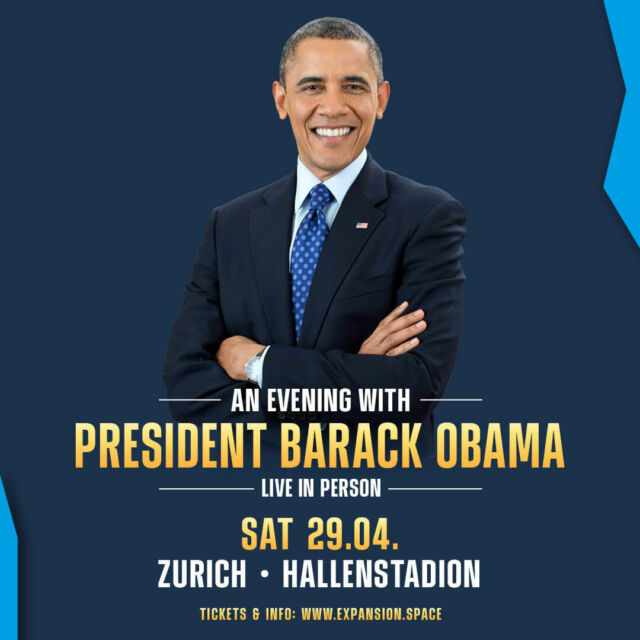 Ladies and Gentlemen, wir freuen uns eine der größten Ankündigungen diesen Jahres machen zu dürfen! Mit voller Stolz und Vorfreude, freuen wir uns euch - LIVE IN PERSON - PRESIDENT BARACK OBAMA am 29.04.2023 präsentieren zu dürfen!

Sei live dabei für „An Evening With President Barack Obama" und verpasse diese einmalige und einzigartige Gelegenheit nicht!

Tickets gibt’s ab sofort bei @Ticketcorner
#presidentbarackobama #obama #show #aneveningwithbarackobama #hallenstadion #proudtoannounce #hallenstadionfan #starloungezurich