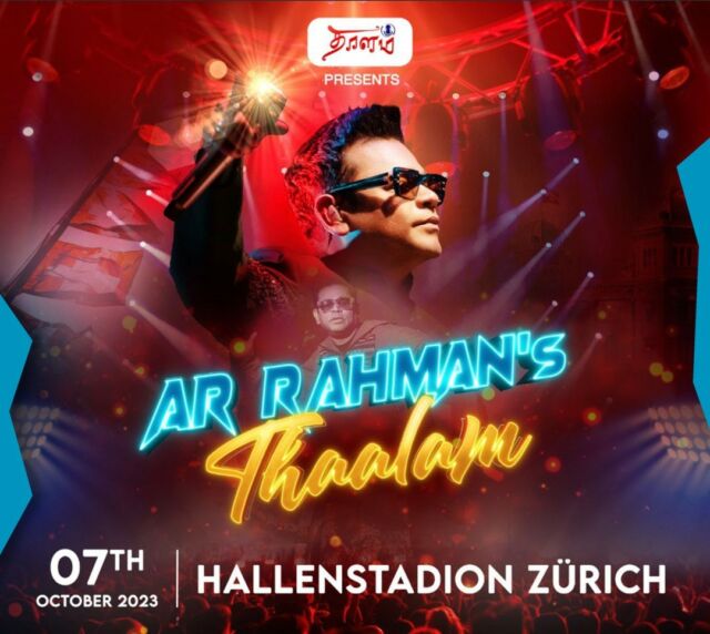 🚨 Konzertankündigung 🚨  A. R. Rahman ist im Volksmund als der Mann bekannt, der die zeitgenössische indische Musik neu definiert hat. Und er tritt schon ganz bald, am 07. Oktober 2023, bei uns im Hallenstadion auf! Im Jahr 2008 erlangte Rahmans Arbeit weltweite Bekanntheit mit dem aussergewöhnlichen Soundtrack für "Slumdog Millionaire", der ihm zwei Academy Awards für Beste Filmmusik und Bester Song einbrachte. Für diese Filmmusik erhielt Rahman gesamthaft über 15 Auszeichnungen, darunter zwei Grammys, den Golden Globe und den BAFTA. 

Tickets sind ab sofort auf unserer Webseite erhältlich! 

@arrahman @thaalammediaofficial @ticketcorner

#arrahman #live #concert #announcement #hallenstadionzuerich #slumdogmillionaire #international #music