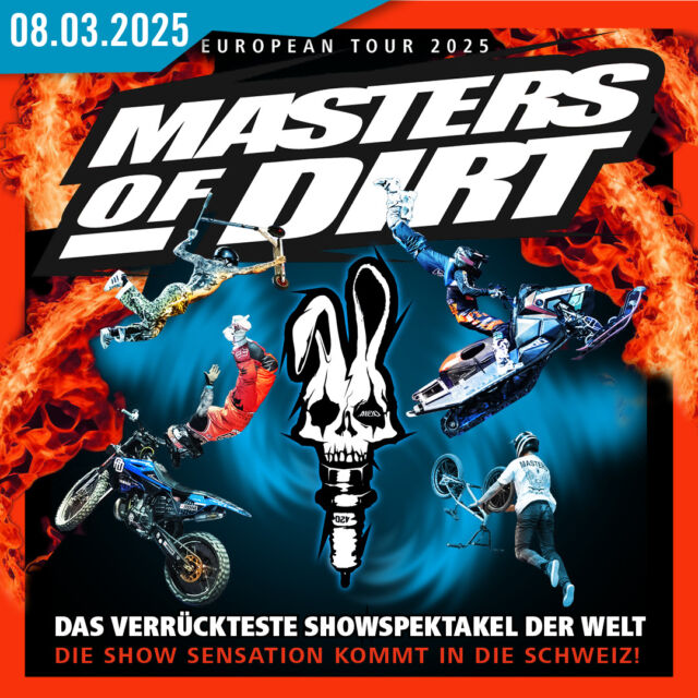 Adrenalin pur💥🤩 Die actiongeladene Freestyle-Show kommt am 08.03.2025 nach Zürich! Die besten Freestyle-Athleten der Welt werden sich und ihre Mountainbikes, BMX-Bikes, FMX-Bikes, Snowmobile und Quads über meterhohe Rampen in die Luft katapultieren und dabei die Grenzen der Physik ausser Kraft setzen. 

Tickets sind ab sofort auf unserer Webseite erhältlich🎟️.

@actentertainment.ch @mastersofdirt #mastersofdirt #2025 #action #show #freestyle #bmx #snowmobile #quads #bikes #vorfreude #hallenstadion #zuerich