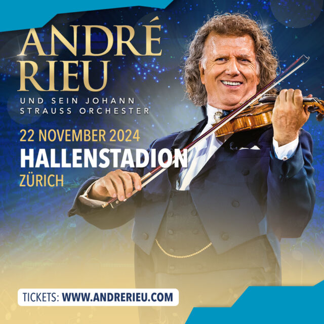 Konzertankündigung 🎻🎵 Im Rahmen seiner Welttournee 2024 kehrt der niederländische Weltstar André Rieu endlich wieder zurück in die Schweiz und wir einen Halt in Zürich einlegen. 

Tickets werden ab dem 17.11.2023 erhältlich sein 🎟️.

#andrerieu #weltstar #classic #music #tournee#hallenstadion #zuerich